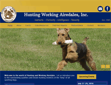 Tablet Screenshot of huntingworkingairedales.com